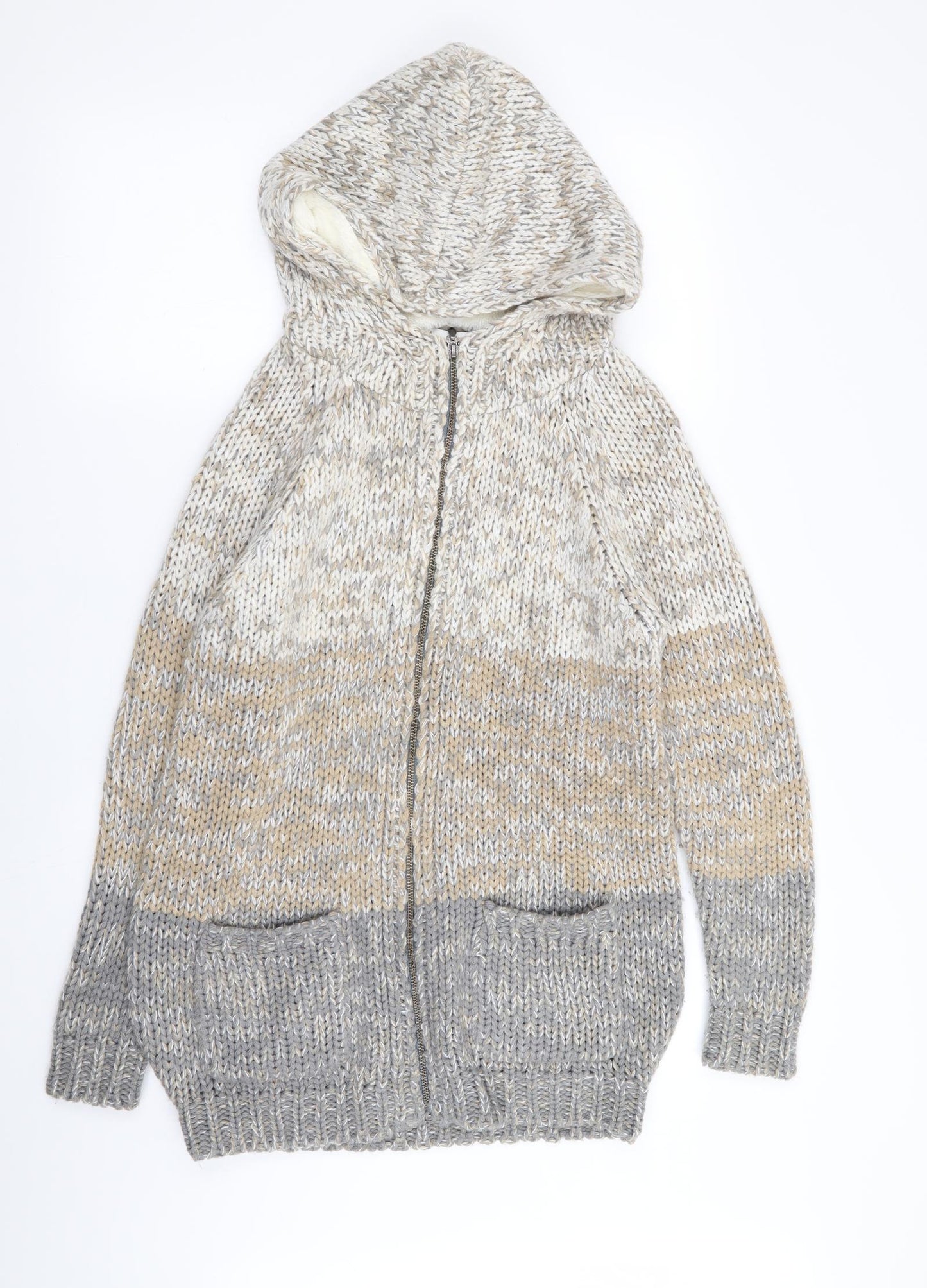 Cotton Traders Womens Multicoloured   Full Zip Jumper Size 10