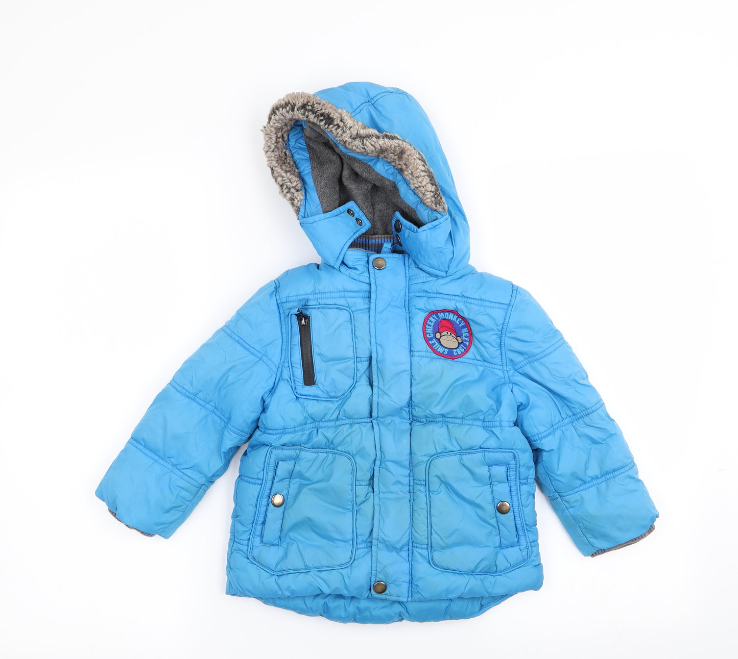 NEXT Boys Blue   Parka Coat Size 2-3 Years