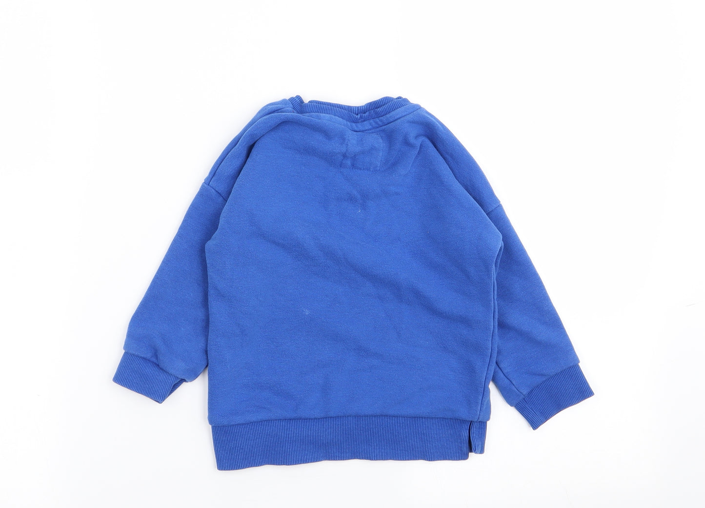 TU Boys Blue Geometric  Pullover Jumper Size 12-18 Months