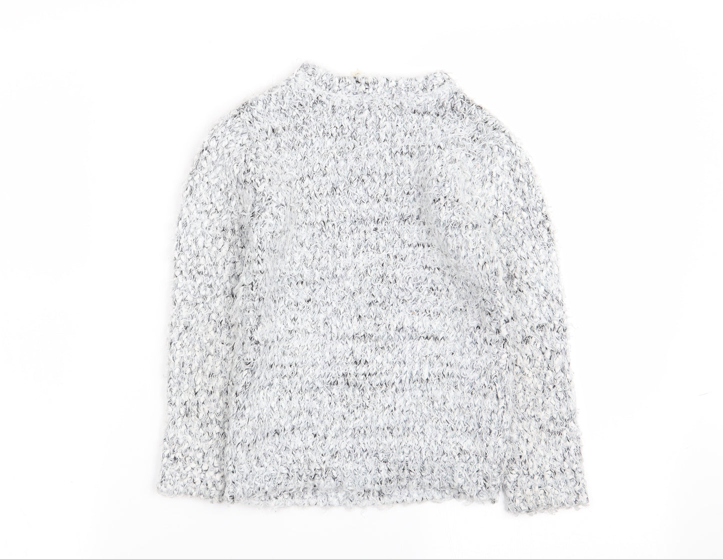 Young Dimension Girls Grey Animal Print  Pullover Jumper Size 4-5 Years