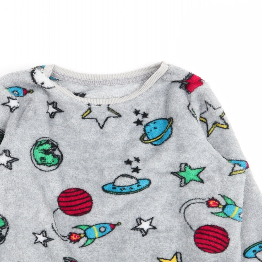 Matalan Boys Grey Geometric   Pyjama Top Size 7 Years