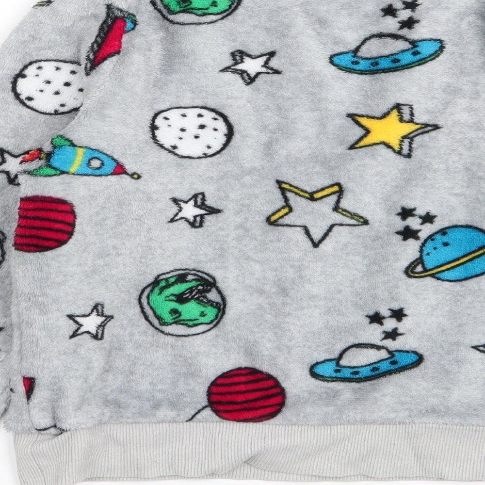 Matalan Boys Grey Geometric   Pyjama Top Size 7 Years