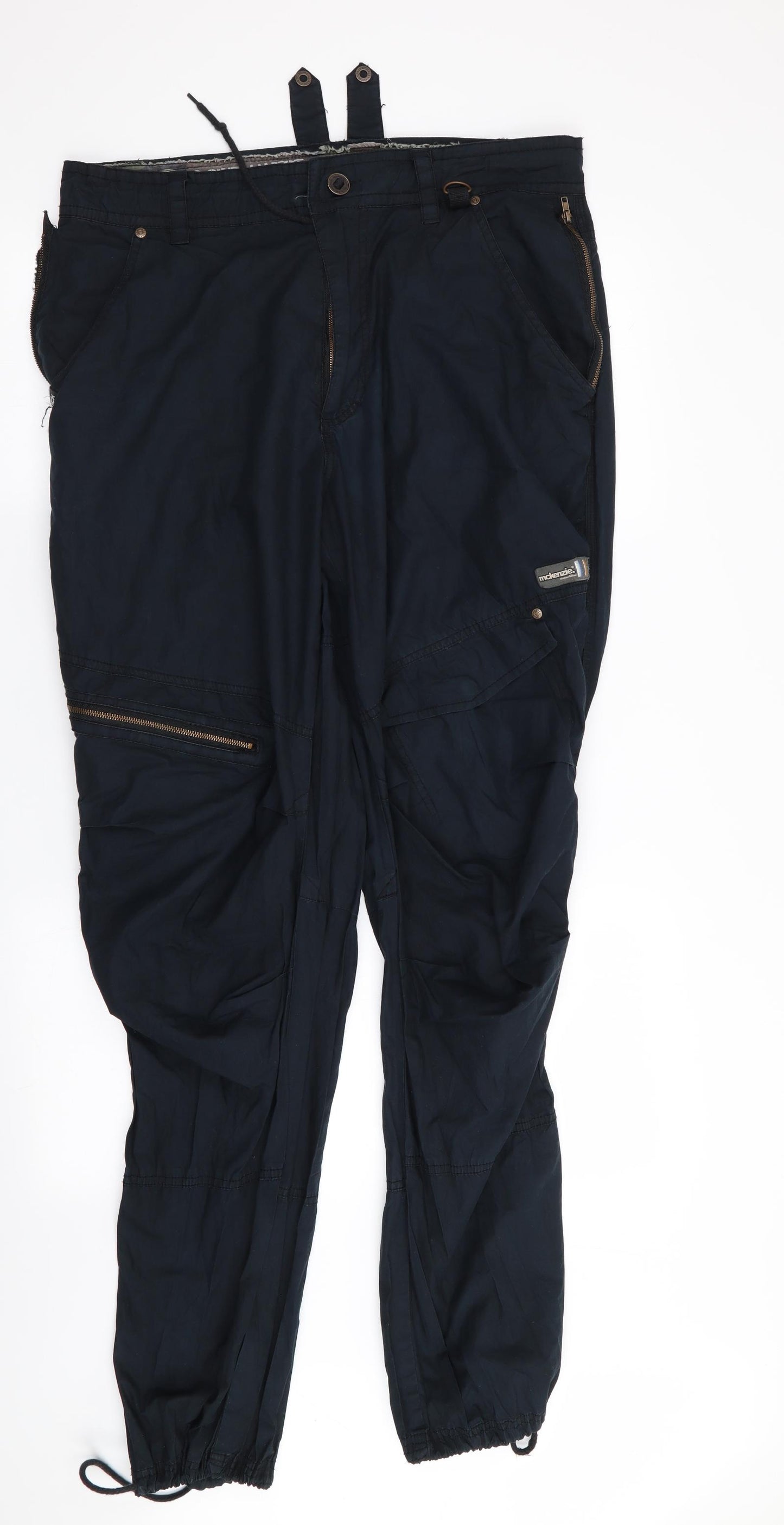 McKenzie Mens Blue   Cargo Trousers Size L L34 in