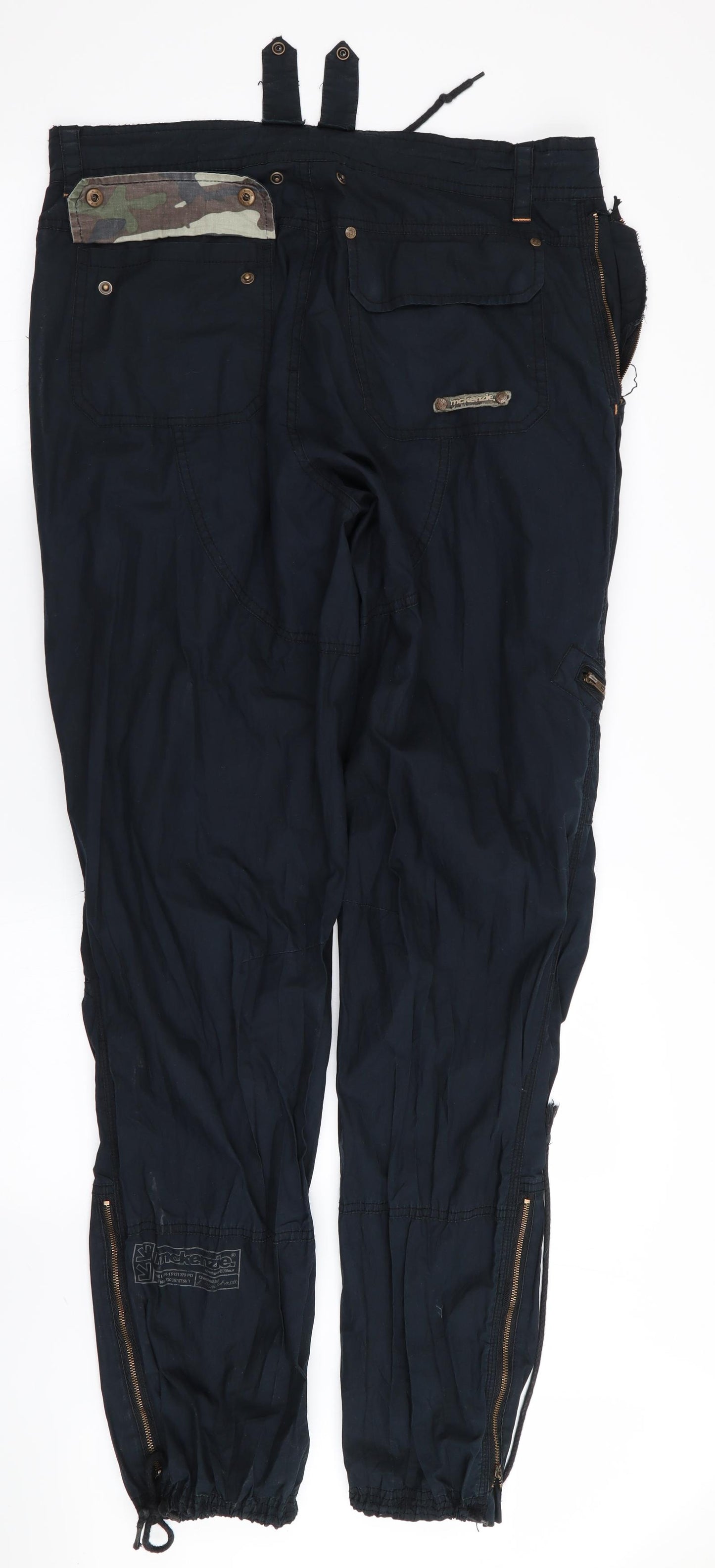 McKenzie Mens Blue   Cargo Trousers Size L L34 in