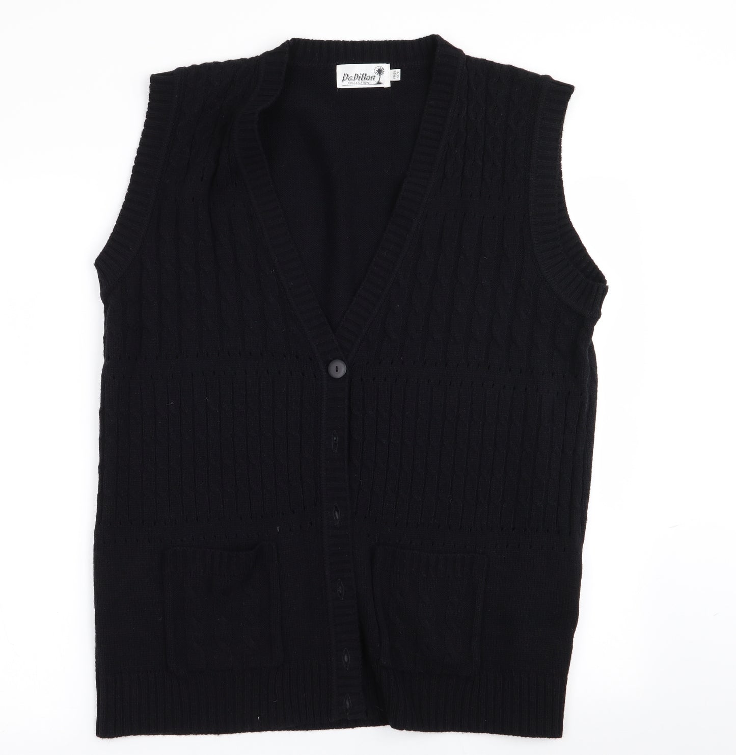 Papillon Mens Black   Cardigan Jumper One Size