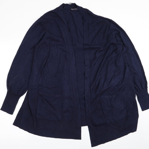 M&S Womens Blue   Cardigan Jumper Size L