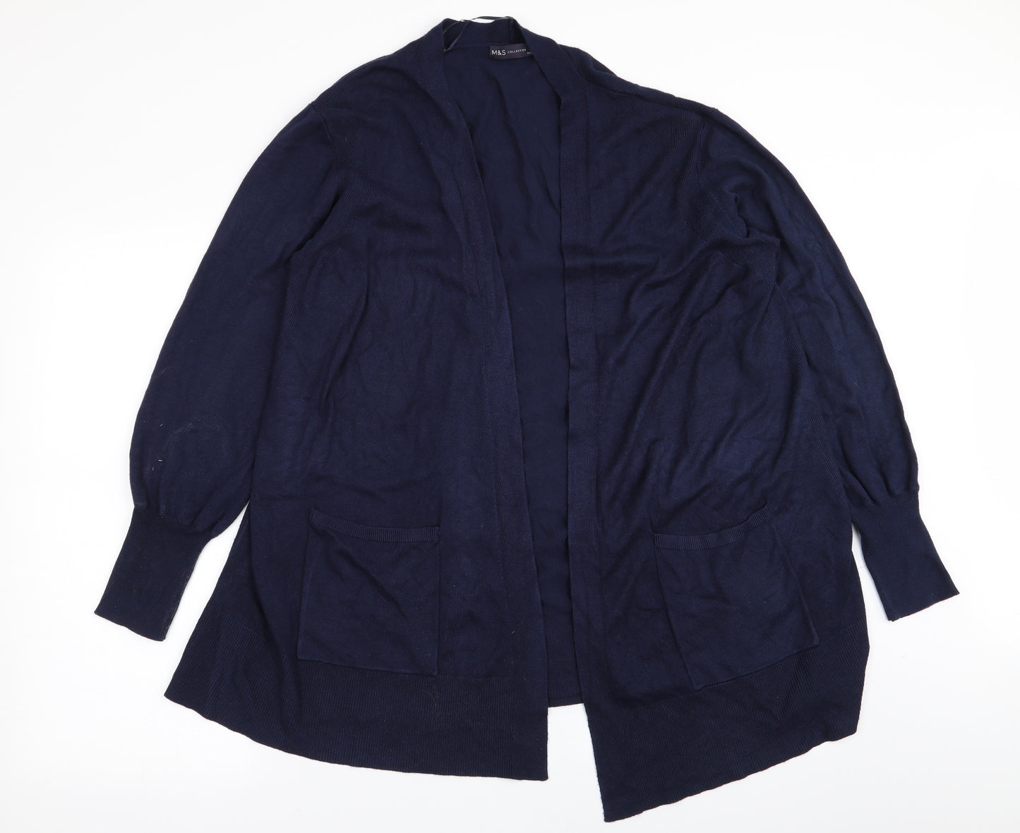 M&S Womens Blue   Cardigan Jumper Size L