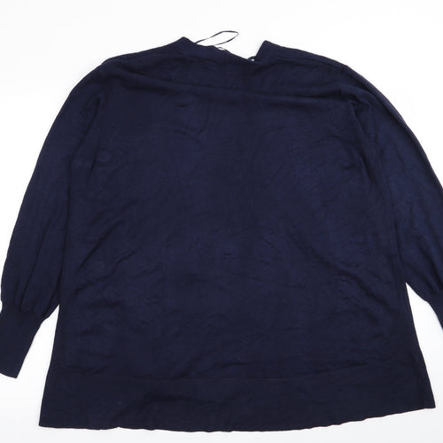 M&S Womens Blue   Cardigan Jumper Size L