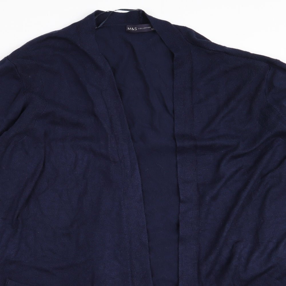 M&S Womens Blue   Cardigan Jumper Size L