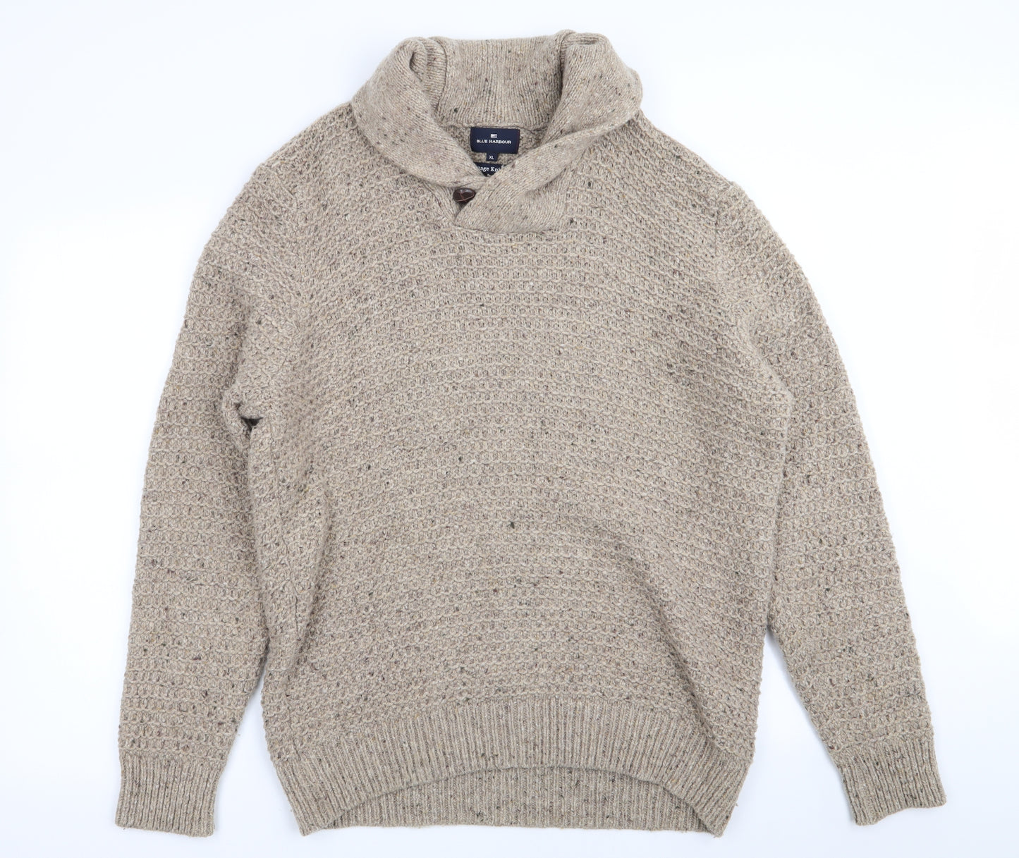 Blue Harbour Mens Beige   Pullover Jumper Size XL