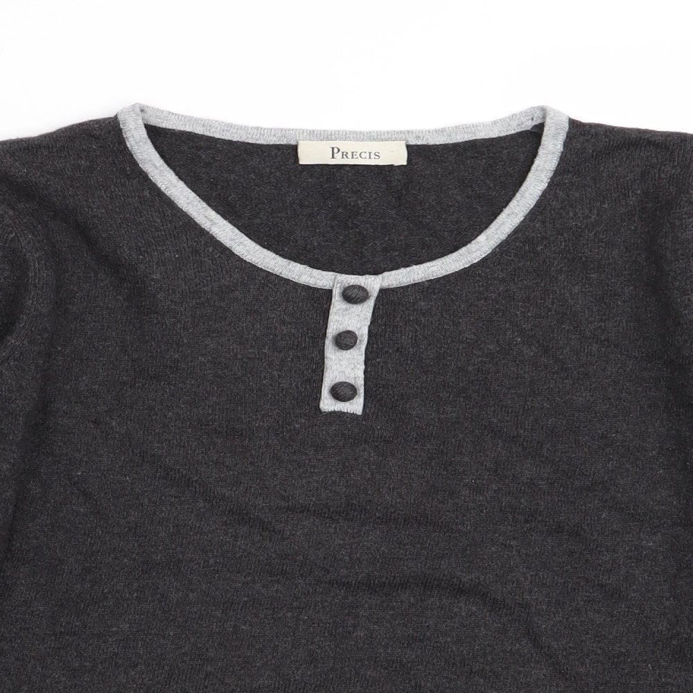 precise Womens Grey   Basic T-Shirt Size S