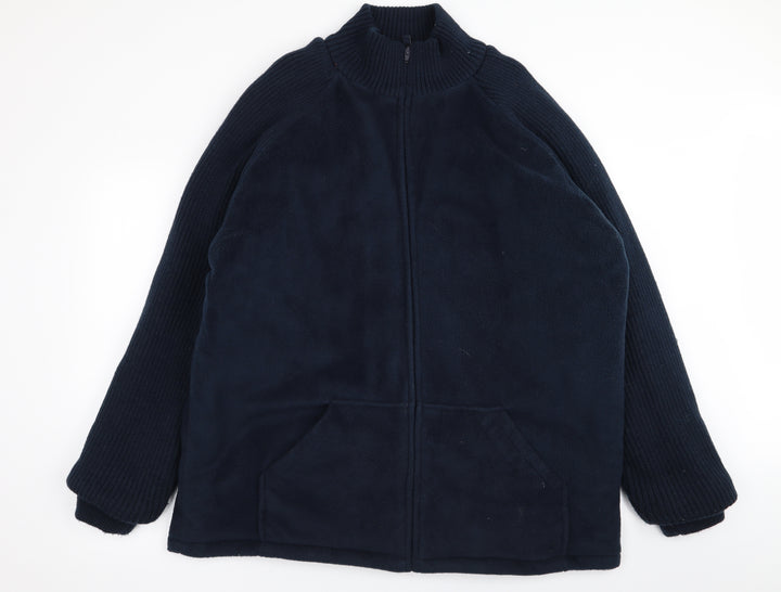 Tom Hagan Mens Blue Full Zip Jumper Size XL