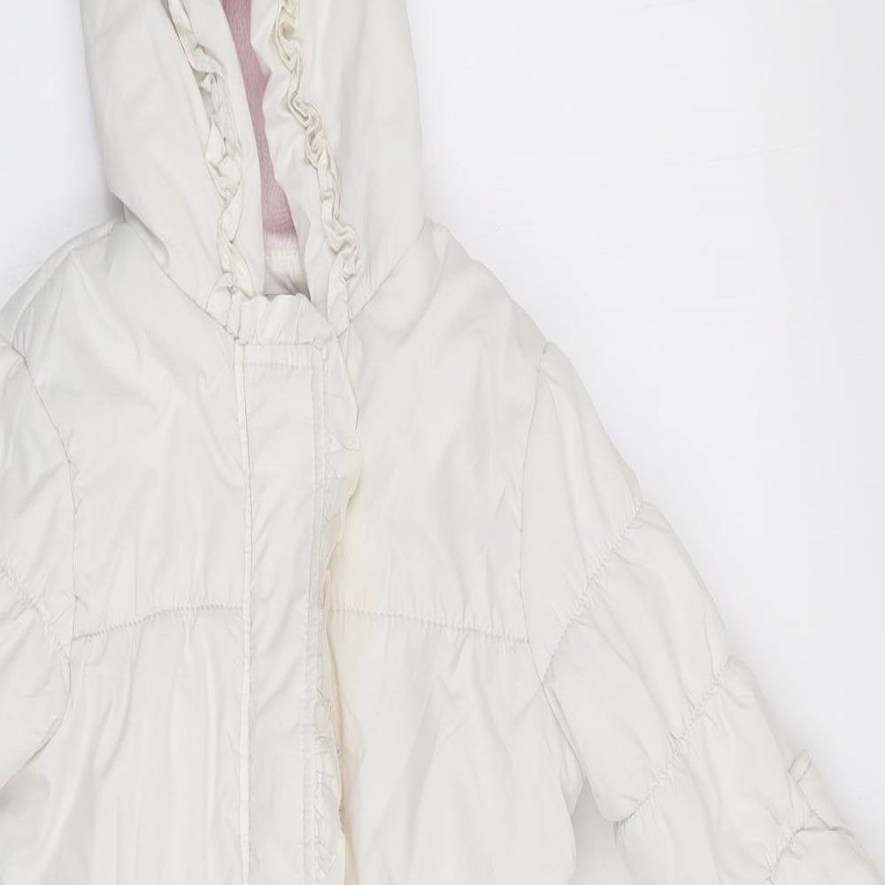 onme Girls White   Basic Coat Coat Size 6-9 Months  - all in one coat