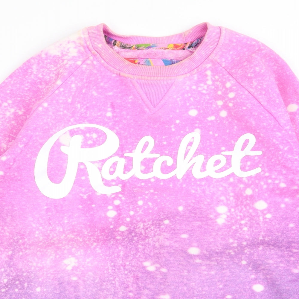 Ratchet Womens Multicoloured Geometric  Pullover Jumper Size S