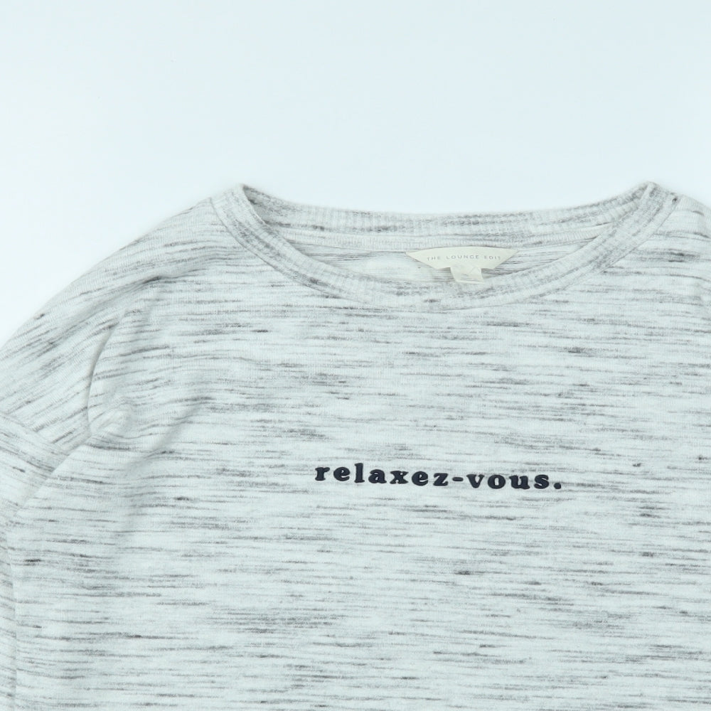 M&S Womens Grey   Basic T-Shirt Size 8