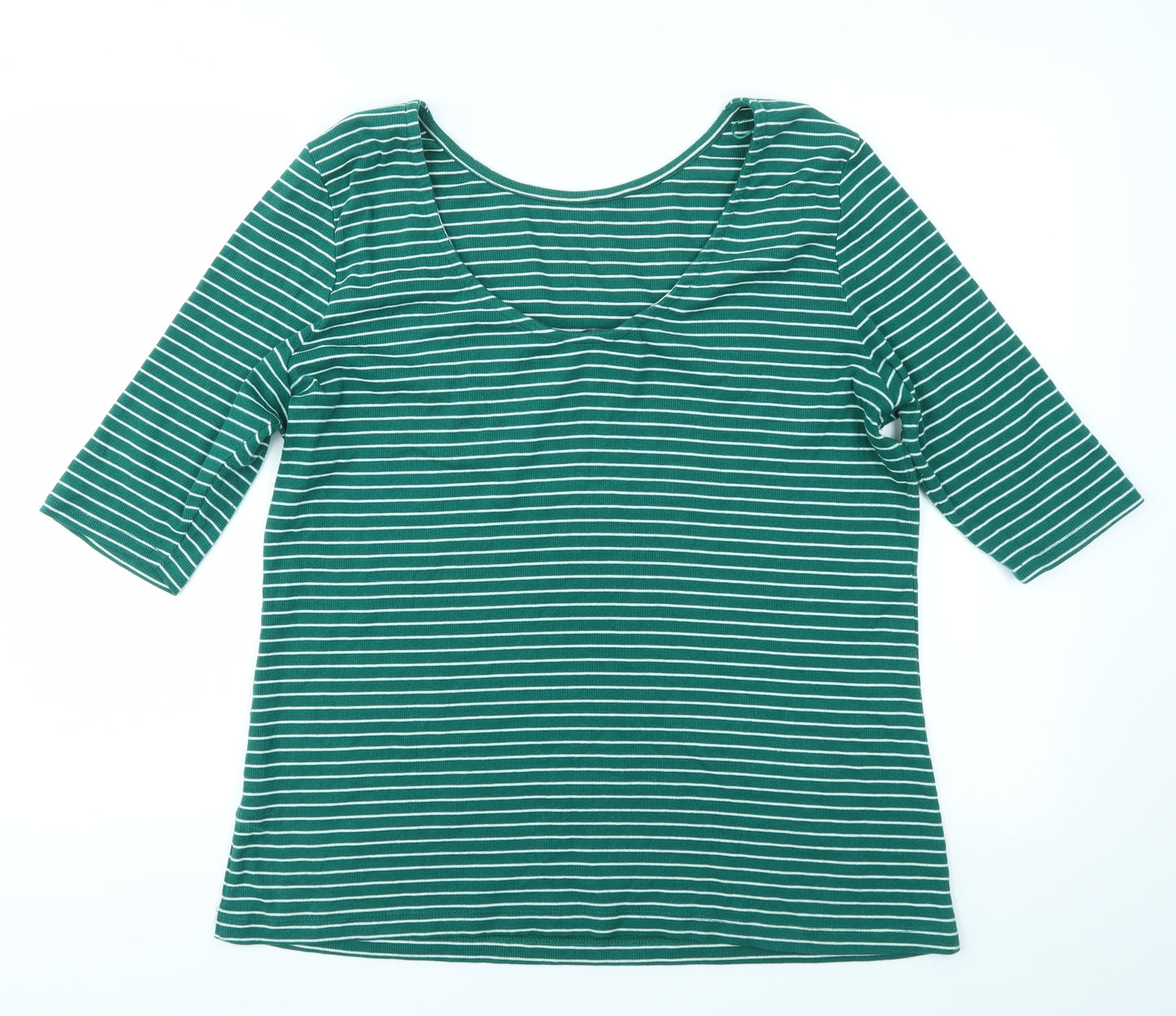 F&F Womens Multicoloured Striped  Basic T-Shirt Size 22