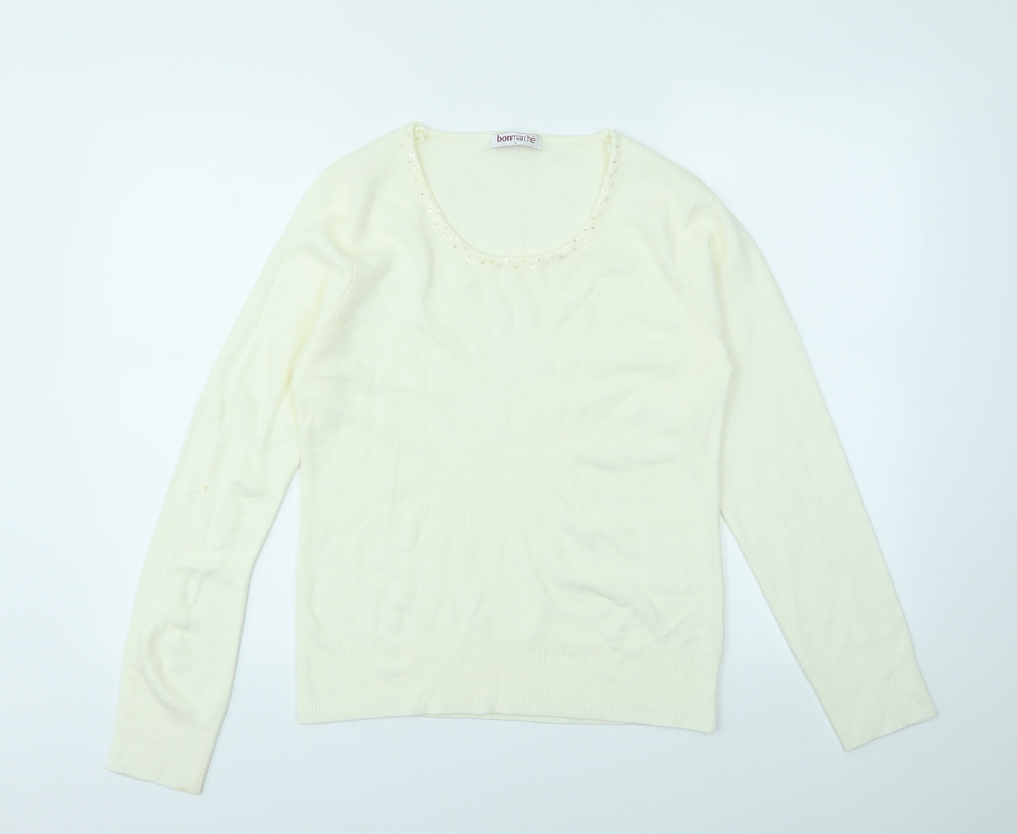 Bonmarché Womens Ivory   Pullover Jumper Size S