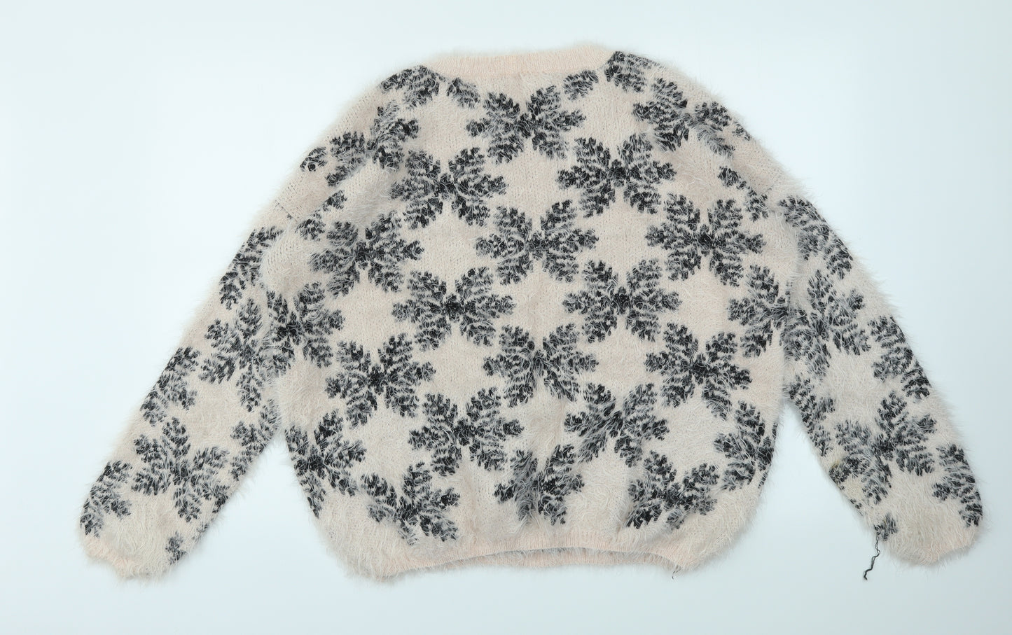 Primark Womens Ivory Geometric  Pullover Jumper Size 16