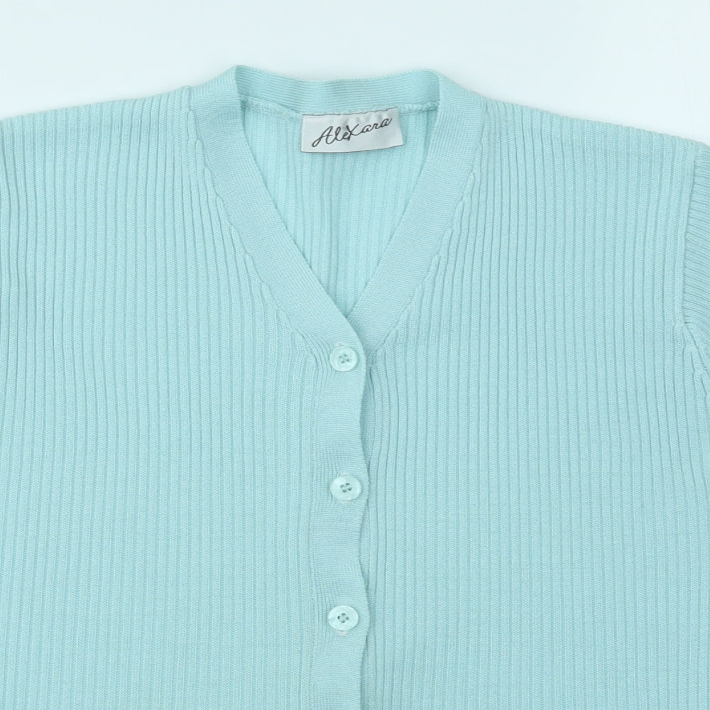 ALEXARA Womens Blue   Cardigan Jumper Size S