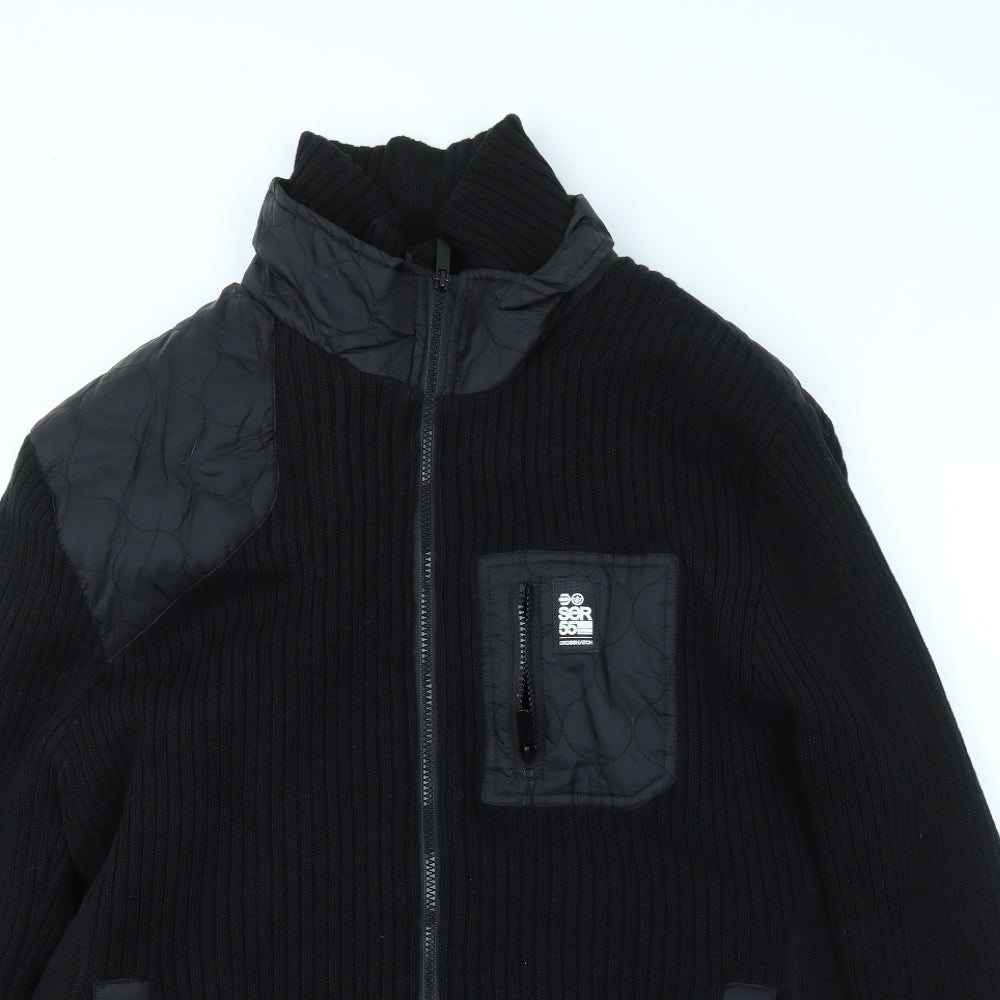 Crosshatch Mens Black   Jacket Coat Size 2XL