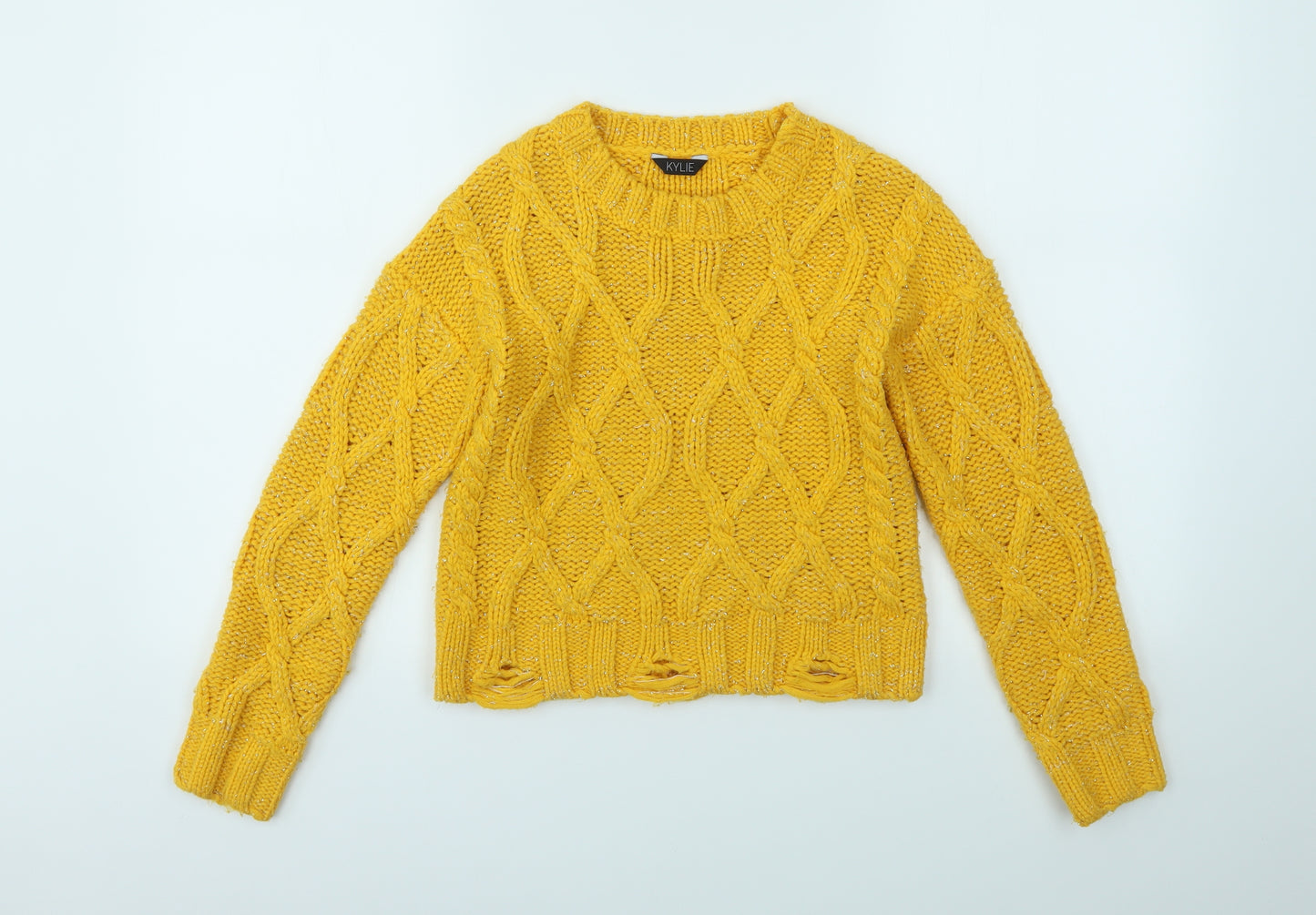 M&Co Girls Orange   Pullover Jumper Size 9-10 Years