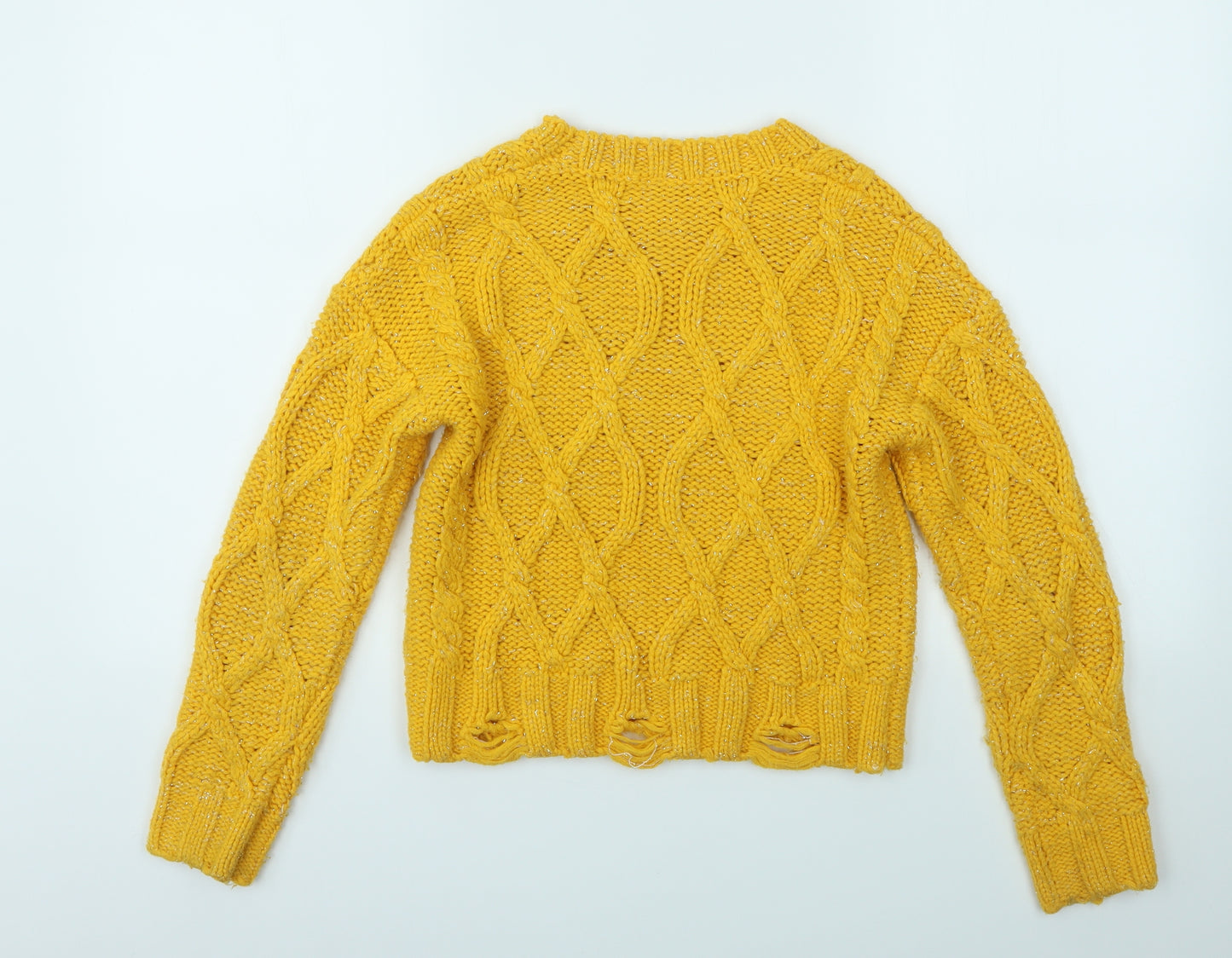 M&Co Girls Orange   Pullover Jumper Size 9-10 Years