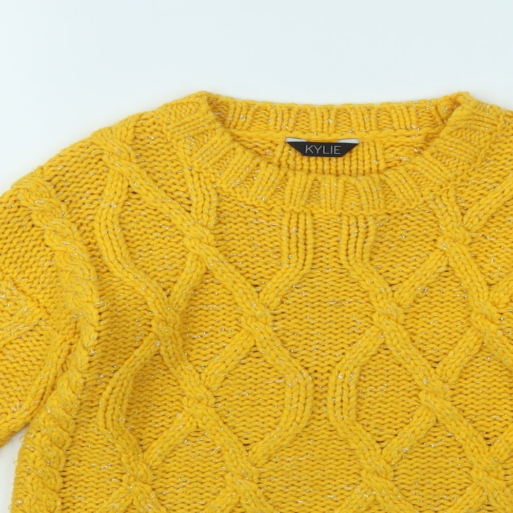 M&Co Girls Orange   Pullover Jumper Size 9-10 Years