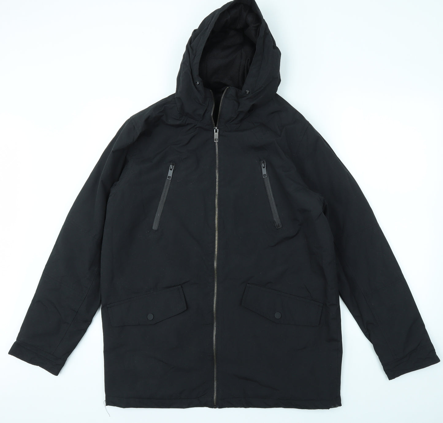 Brave Soul Mens Black   Jacket Coat Size M