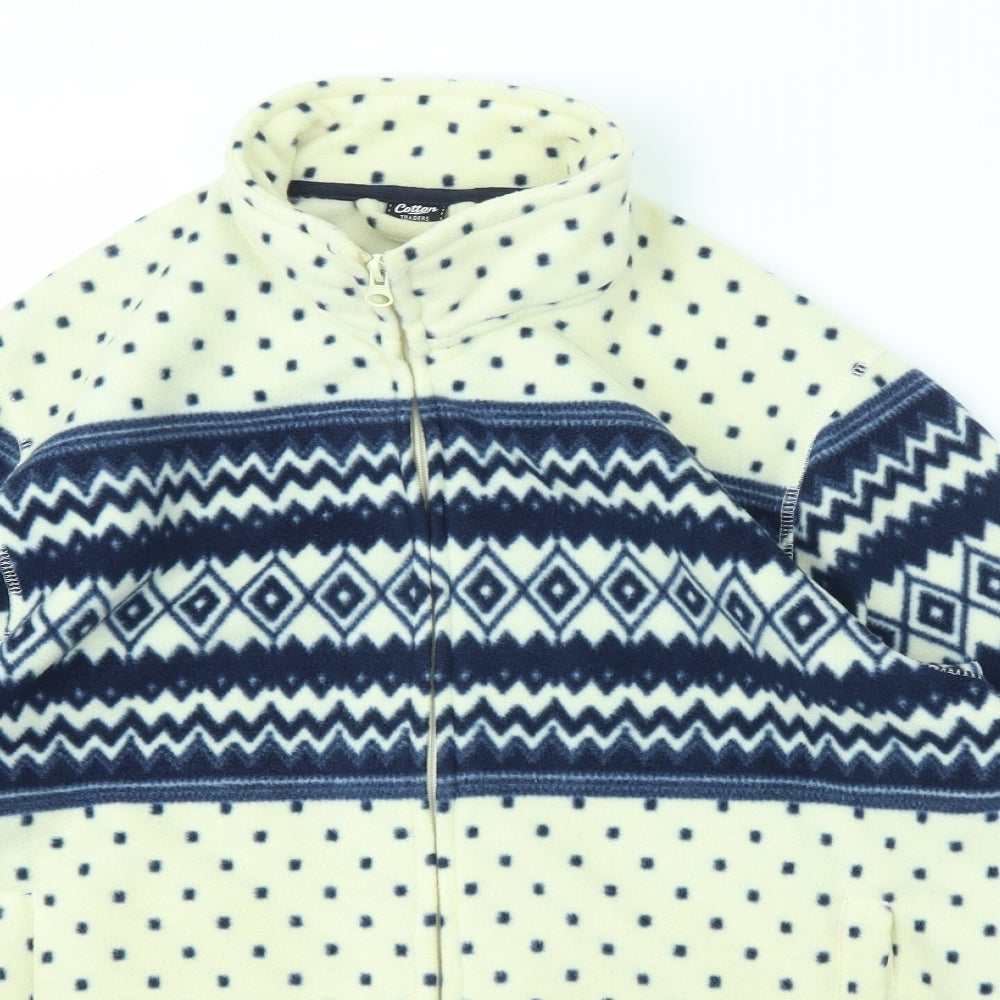 Cotton Traders Womens Multicoloured Argyle/Diamond  Full Zip Jumper Size S