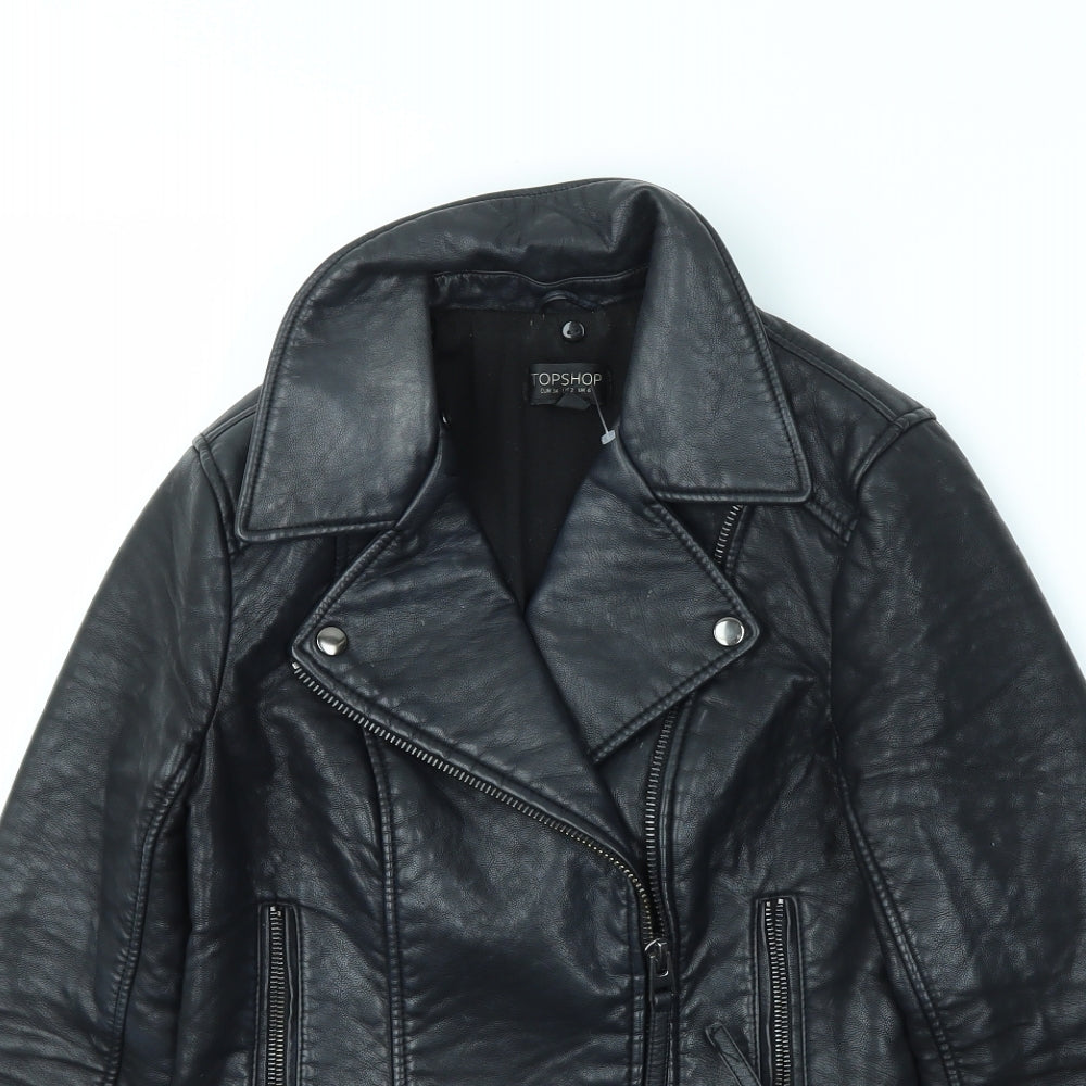 Topshop Womens Black   Jacket Coat Size 6