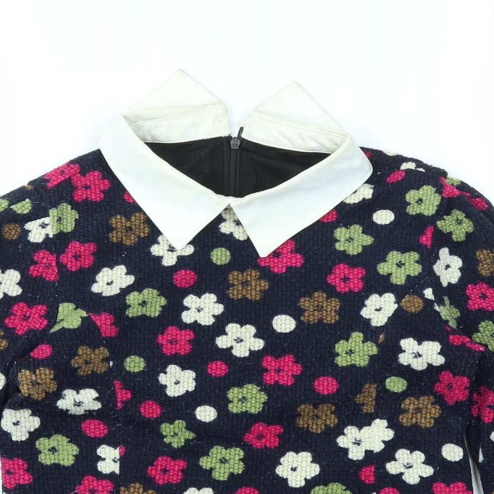 QCXX Womens Multicoloured Floral  Pullover Jumper Size M