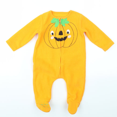Nutmeg Boys Orange Geometric  Babygrow One-Piece Size 3-6 Months