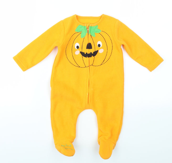 Nutmeg Boys Orange Geometric Babygrow One-Piece Size 3-6 Months