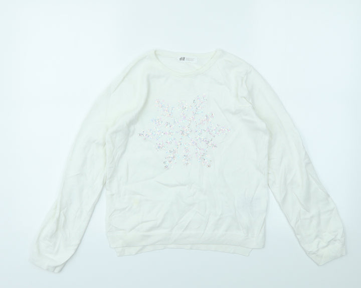 H&M Girls Multicoloured   Pullover Jumper Size 9-10 Years
