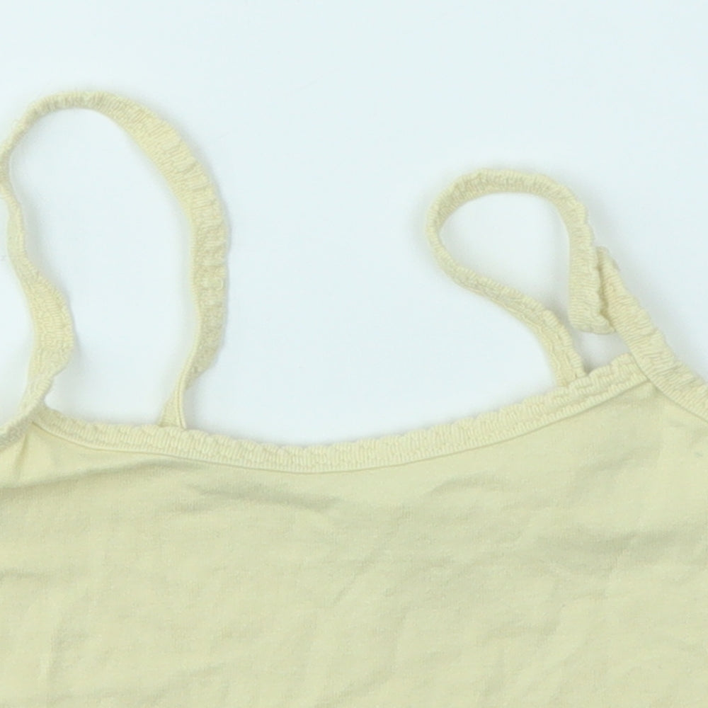 Topshop Womens Yellow   Basic T-Shirt Size 8