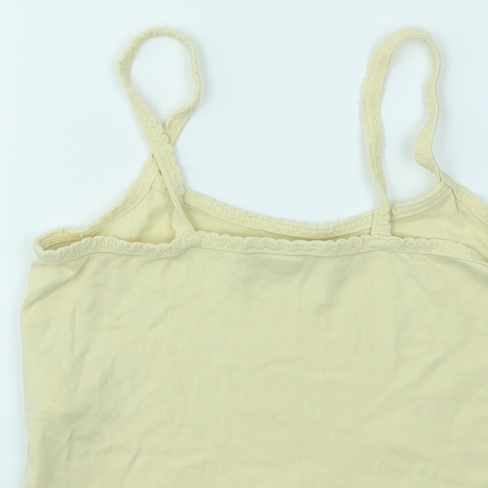 Topshop Womens Yellow   Basic T-Shirt Size 8