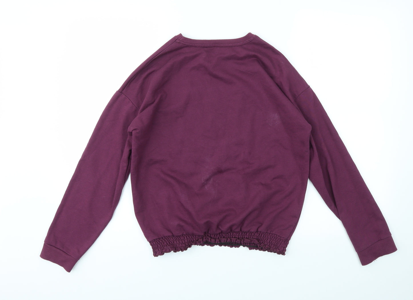 George Girls Purple Houndstooth  Pullover Jumper Size 13-14 Years