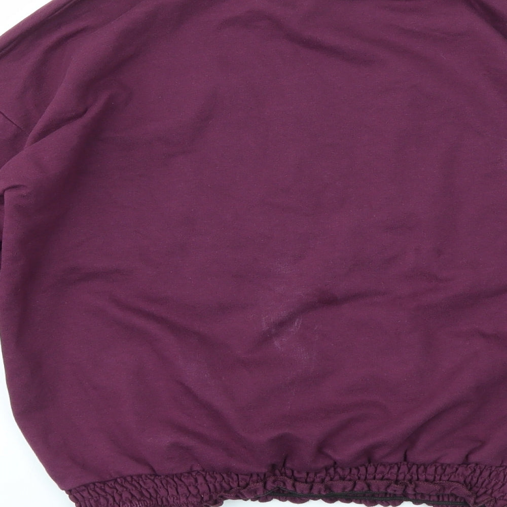 George Girls Purple Houndstooth  Pullover Jumper Size 13-14 Years