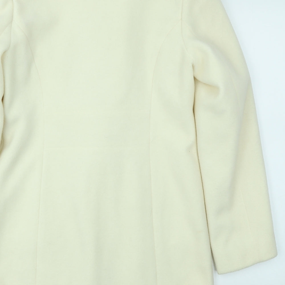 Etam Womens Ivory Houndstooth  Jacket Coat Size 14