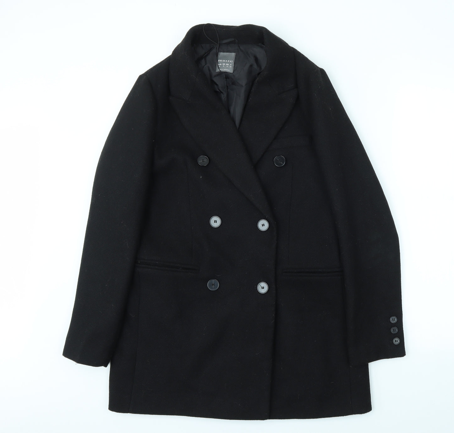 Primark Womens Black   Jacket Coat Size 12