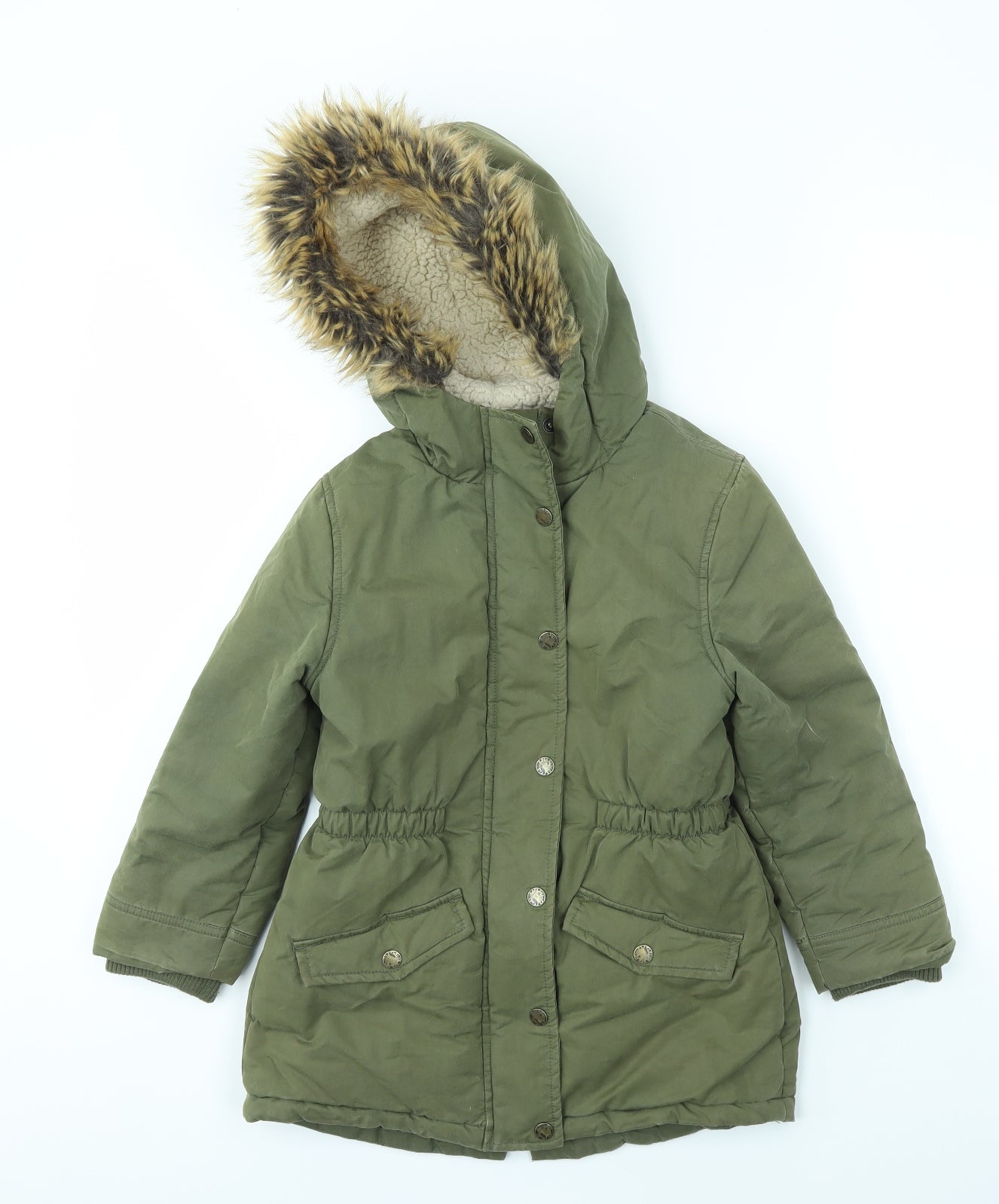 FAT FACE  Girls Green   Basic Coat Coat Size 6-7 Years