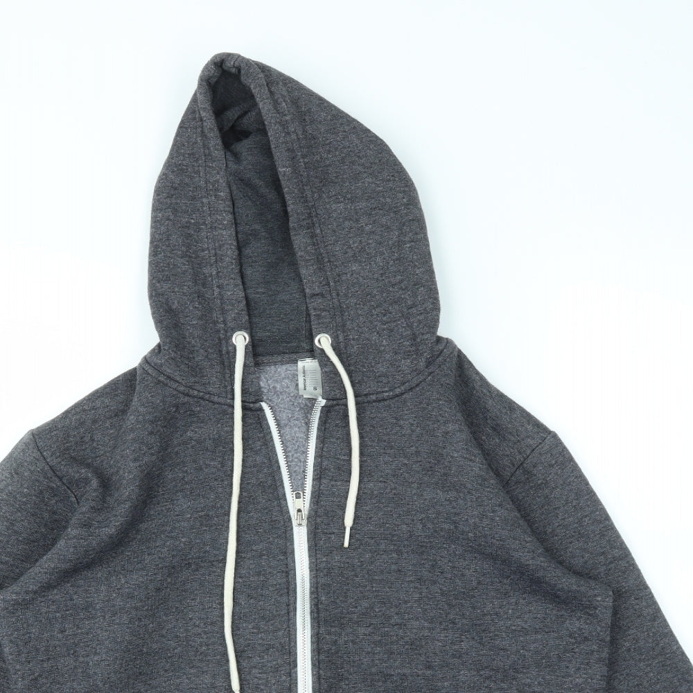 American Authentics Mens Grey   Full Zip Hoodie Size S