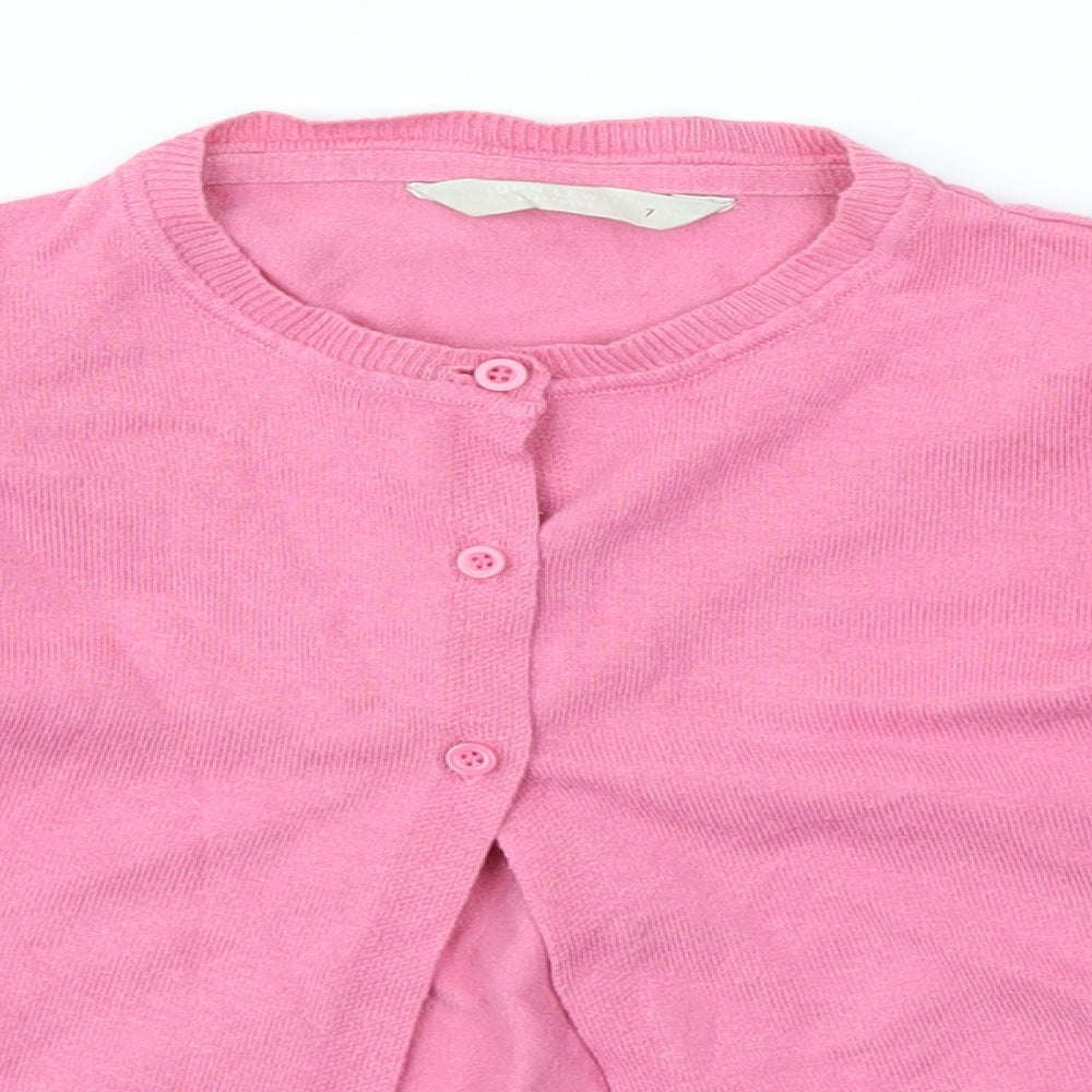 JHON LEWIS Girls Pink   Cardigan Jumper Size 7 Years