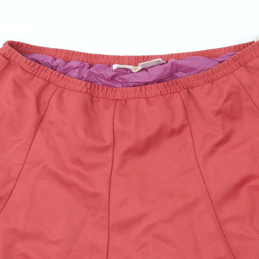RIDDELLA Womens Pink   Flare Skirt Size 24  - stretch waistband