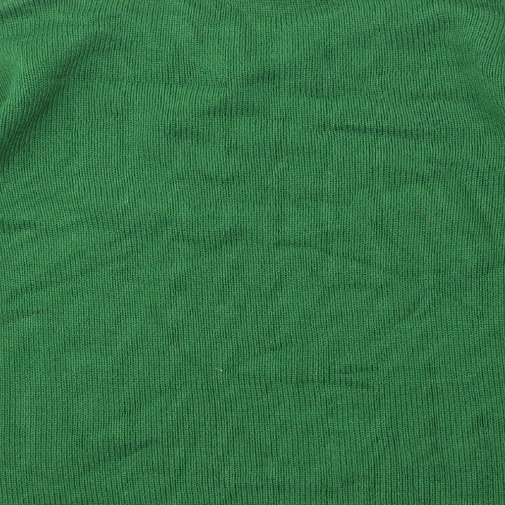 MISS LOOK  Womens Green Striped  Pullover Jumper Size M