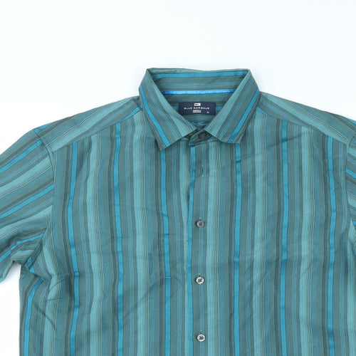 M&S Mens Multicoloured Striped   Dress Shirt Size M