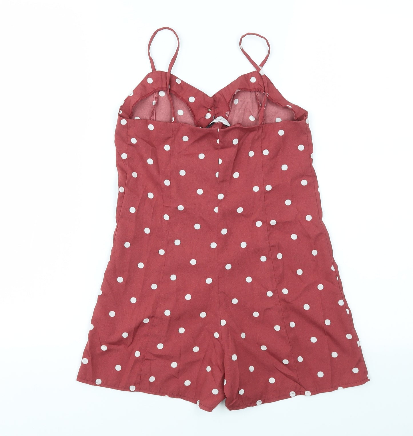 Primark Girls Red Polka Dot  Bodysuit One-Piece Size 8-9 Years