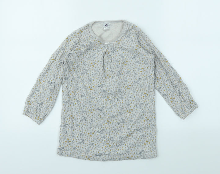 PRETT BATEAU Girls Ivory Floral Fit & Flare Size 6 Years