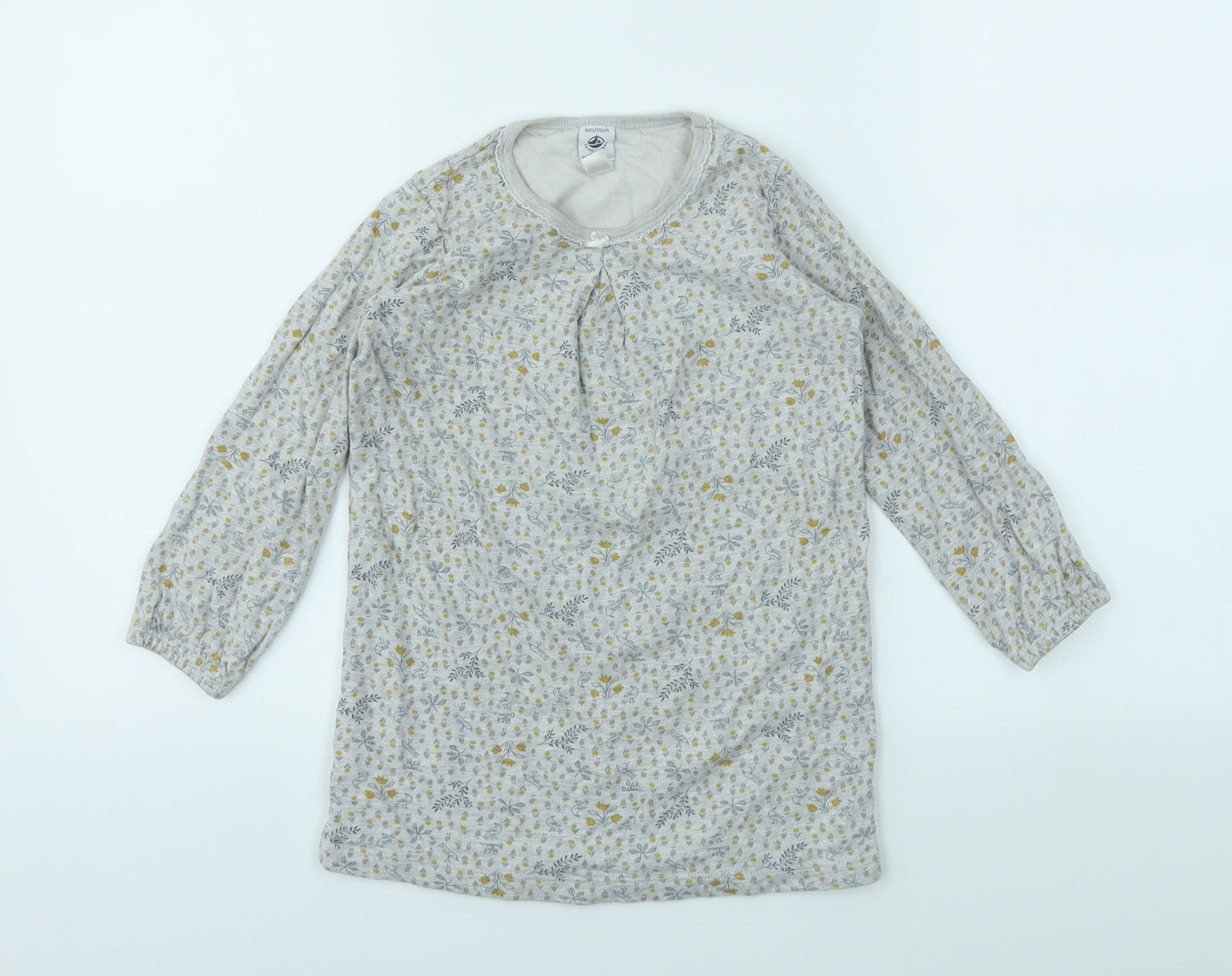 PRETT BATEAU Girls Ivory Floral  Fit & Flare  Size 6 Years
