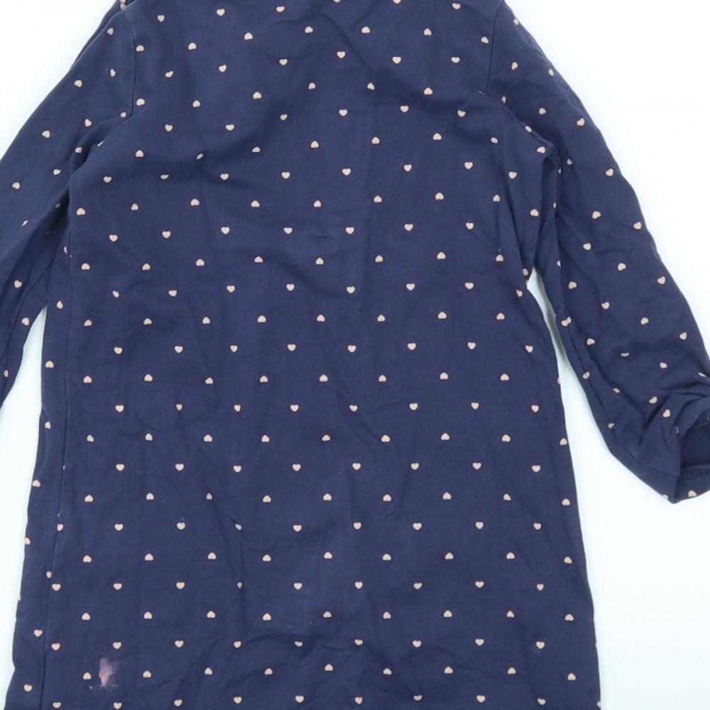 George Girls Blue Geometric  Fit & Flare  Size 4-5 Years